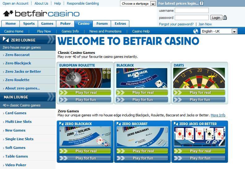 betfair online casino