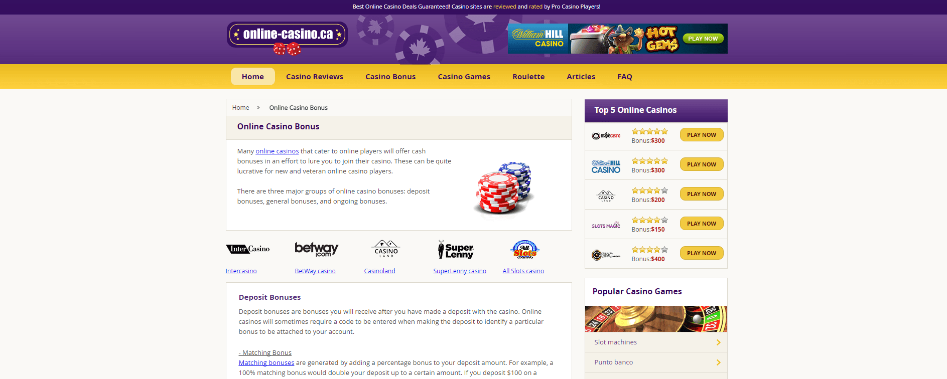 online casino ca
