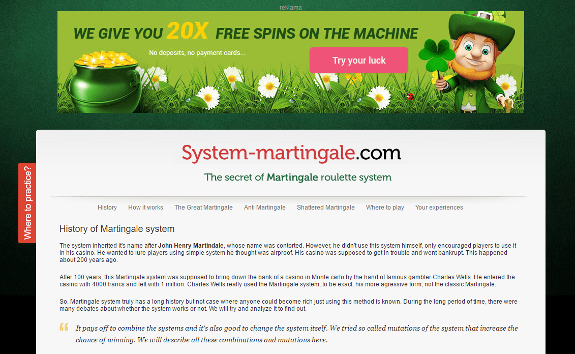 system martingale