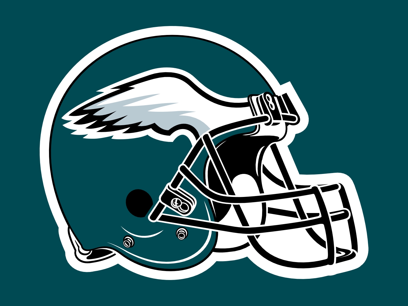 Philadelphia Eagles Helmet Logo drawing Philadelphia Eagles Helmet Logo drawing