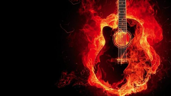 guitar flames