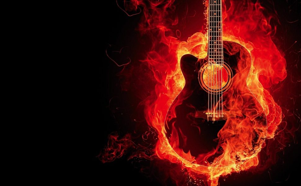 guitar flames