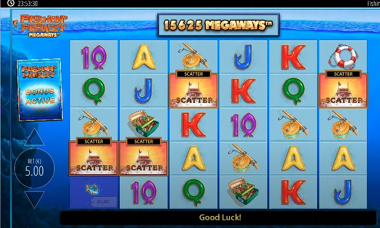 fishin frenzy megaways