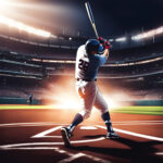 baseball player hits homerun out the stadium upscaled